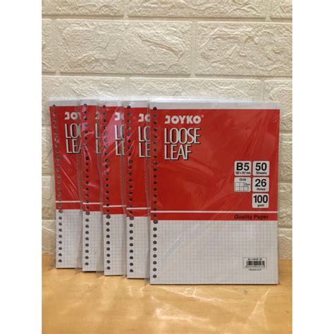 Jual Loose Leaf B5 Joyko Kotak 50 Lembar Shopee Indonesia