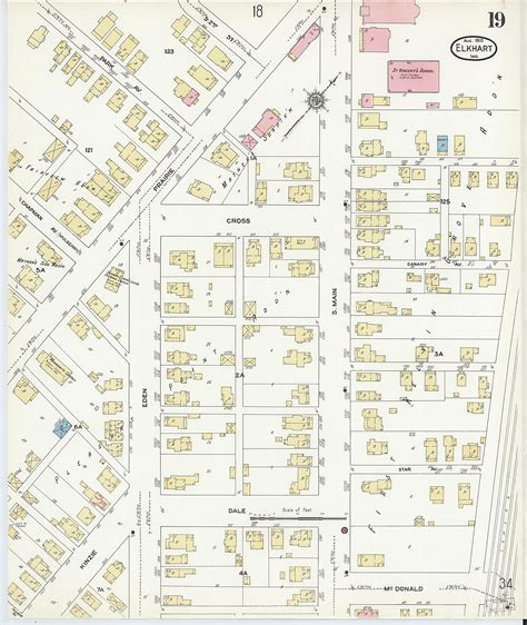 Old Map of Elkhart, Elkhart County, Indiana [1910] Elkhart, Elkhart