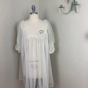 Vintage S Sexy Babydoll Nightie S Vintage Wedding Lingerie Sheer Peignoir Vintage