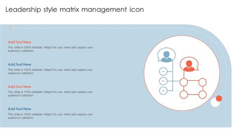 leadership style matrix management icon  powerpoint