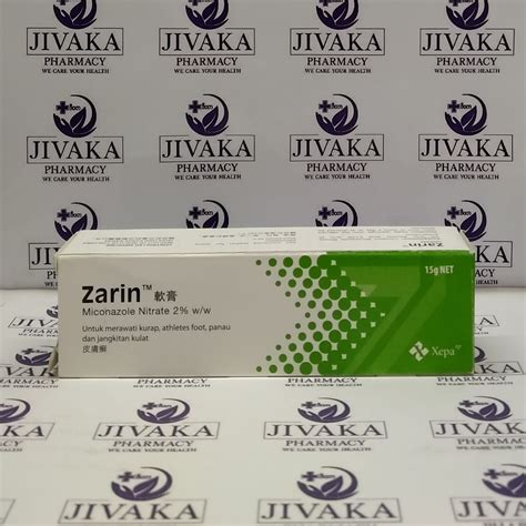 Zarin 15g c/m - Jivaka Pharmacy