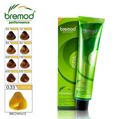 Brown Hair Dye Golden Brown Golden Blonde Gold Yellow 100ml By Bremod Performance