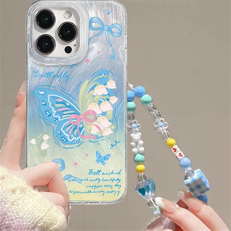 Jual Blue Butterfly Tulip IMD Case For Infinix Note 40Pro Hot 40 Pro Smart 8 Plus 7 6 5 Spark