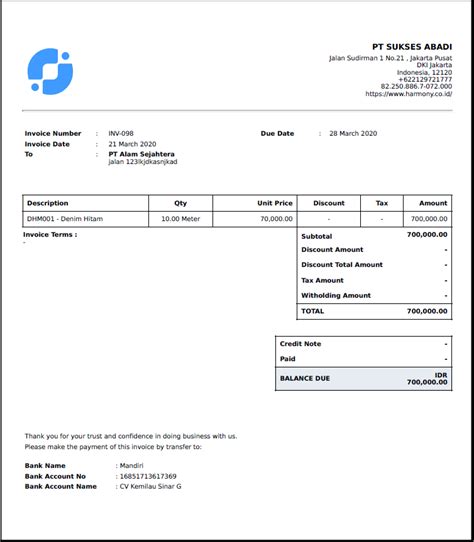 Membuat Invoice Otomatis Kaulahmuda