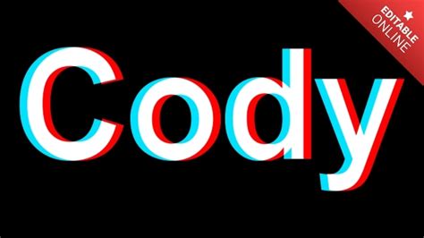 Cody D Con Efecto Glitch Generador De Efectos De Texto