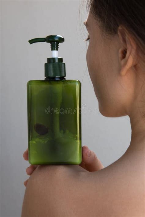 Close Up Brunette Half Naked Woman Healthcare Cosmetic Procedures Concept Stock Photo Image