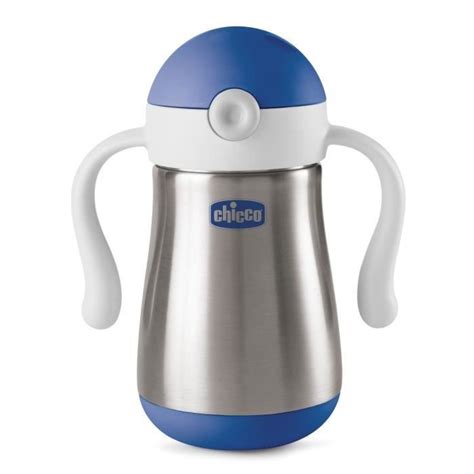 Chicco Tasse Power Isolante En Inox Et Paille Bleu M Cdiscount