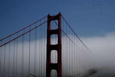 "THE FOG" Golden Gate Bridge when fog rolls in. Taken on top of ...