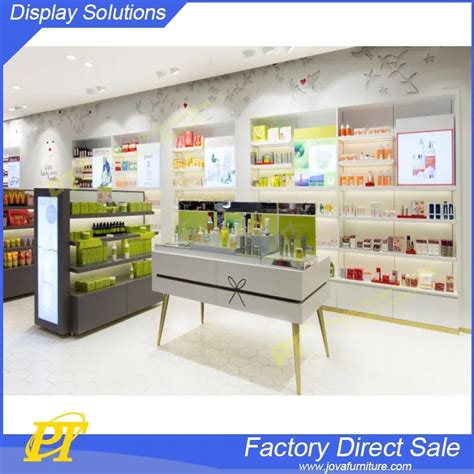 Cosmetic Shop Counter Design For Makeup Showroom Display Furniture