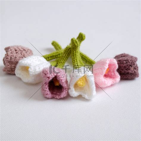 春花，手工郁金香，diy，针织高清摄影大图 千库网