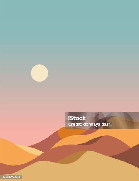 Ilustración De Landscape Illustration Nature Landscape Backgroundwall Art Vector Y Más Vectores