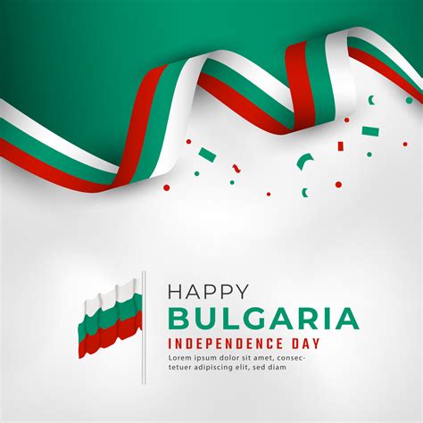 Happy Bulgaria Independence Day September Th Celebration Vector