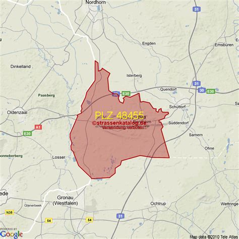 Postleitzahlgebiet 48455 - PLZ