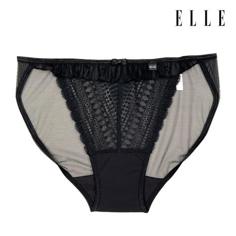 ELLE Lingerie กางเกงในรปแบบ Sexy Lowrise แตงระบายพลท LU1943 Lazada co th