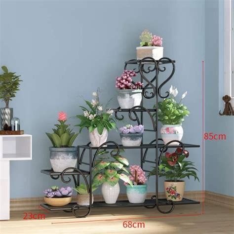 Plantes Jardinière extérieur Décoration verticale en fer forgé multi