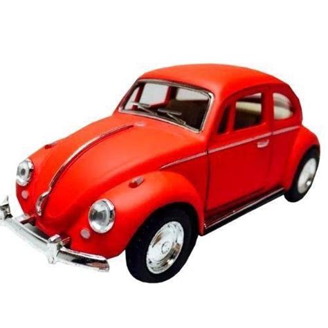 Carrinho De Ferro Fusca Clássico Miniatura Coleção Kinsmart