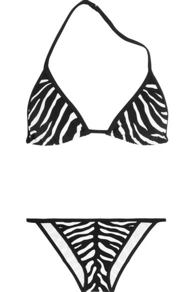 Michael Kors Zebra Print Triangle Bikini Net A Porter