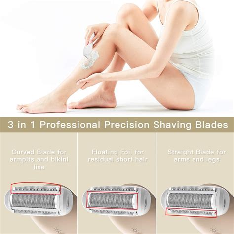 Electric Razor For Women Cordless Bikini Trimmer Body Hair Removal Ipx Waterproof Wet Dry
