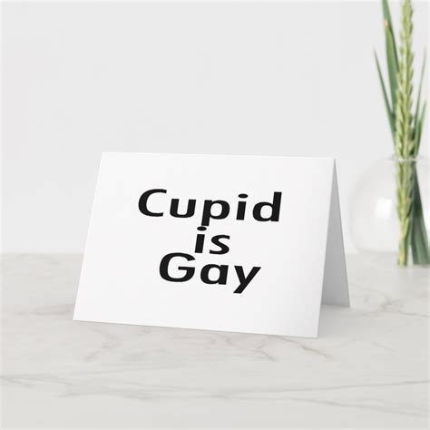 Cupid Is Gay Holiday Card Zazzle