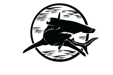 Hammerhead Shark Emblem Graphic by RFG · Creative Fabrica