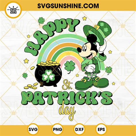 Disney St Patricks Day Svg Lucky Walk Mickey And Friends Svg Mickey