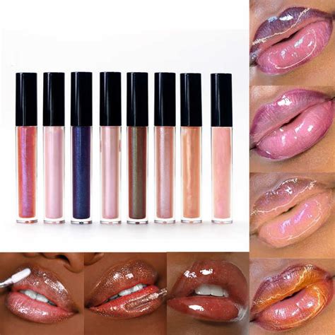 Organic Glitter Makeup Shiny Flowers Nude Lipgloss