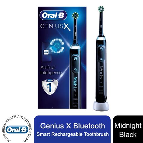 Oral B Genius X Bluetooth Smart Rechargeable Toothbrush Midnight Black