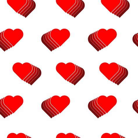 Cute Seamless Pattern With Red Hearts For Valentine S Day Romantic