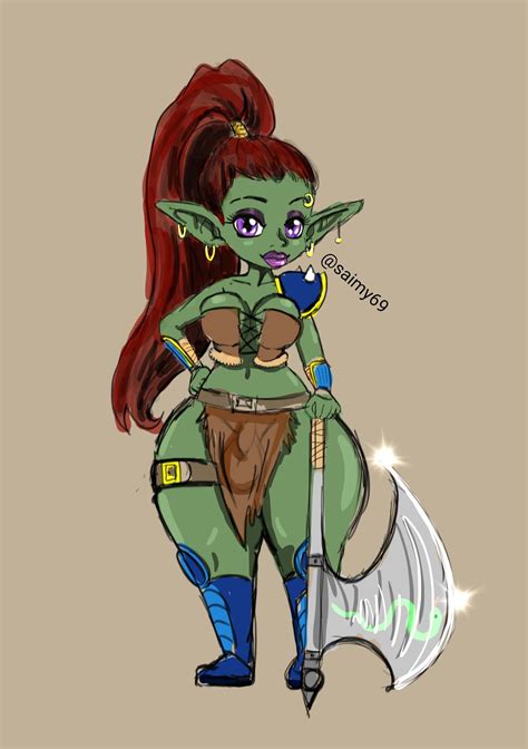 Goblin warrior lady by saimy69 on Newgrounds