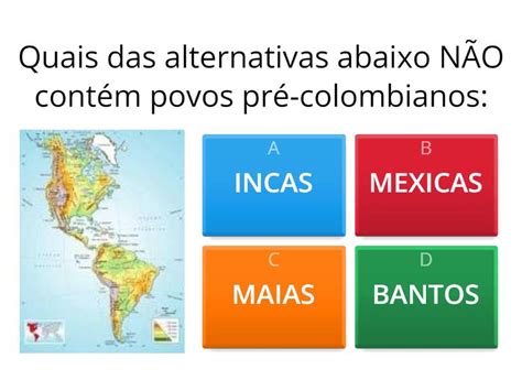 Texto Com Atividades Sobre Povos Pré-colombianos 7 Ano