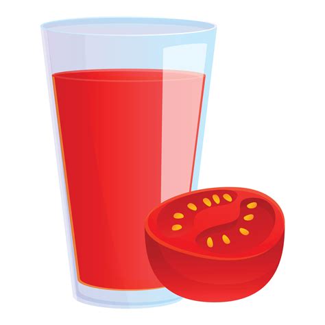 Tomato Juice Glass Icon Cartoon Style 14360687 Vector Art At Vecteezy