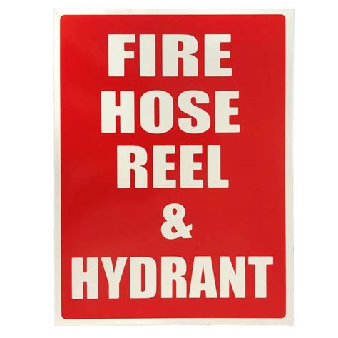 Sign Pvc Fhr And Hydrant Med 215mm W X 315mm H 40mm H Let