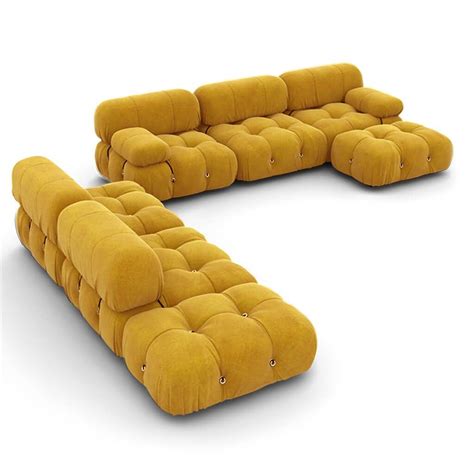 Mario Bellini Camaleonda Sofa | Combination 007 - Classic Suede-Mustard ...