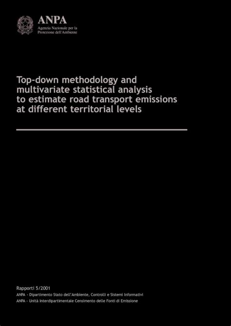 Pdf Top Down Methodology And Multivariate Statistical Analysis To