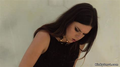 Sub With Clamped Pussy Lips In Public