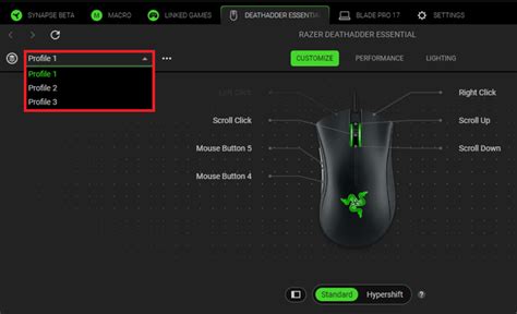 How to create mouse profiles on the New Razer Synapse