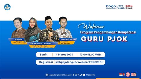 Webinar Program Pengembangan Kompetensi Guru Pjok Youtube