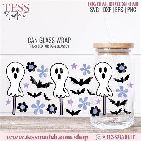 Ghost Libbey Glass Svg Halloween Can Glass Svg Png Tess Made It