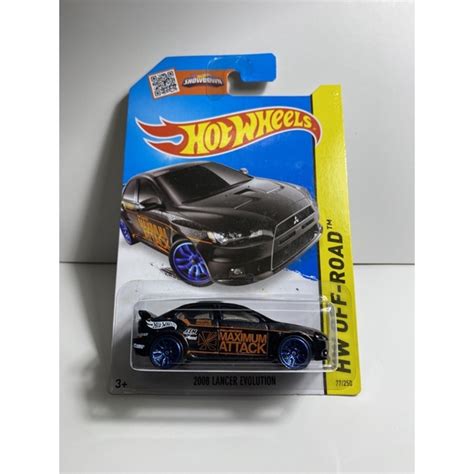 Hot Wheels Mitsubishi Lancer Evolution Black Shopee Malaysia