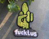 Fucktus Fluffy Tufted Rug Cactus Fuck Handmade Etsy