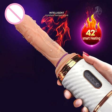 Automatic Thrust Telescopic Heat Remote Control Vibrating Female Sex Toy Gun Dildo Vibrator