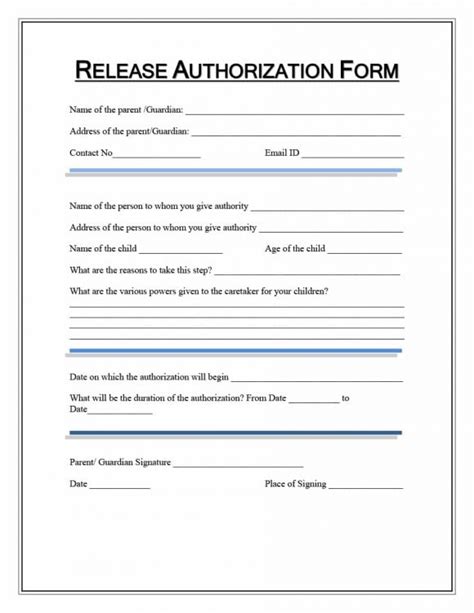 Free Medical Release Form Printable Printable Forms Free Online