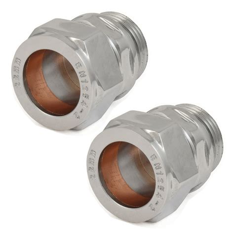 mm compression adapters chrome pair