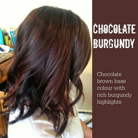 Chocolate burgundy | Hair color chocolate, Burgundy brown hair ...