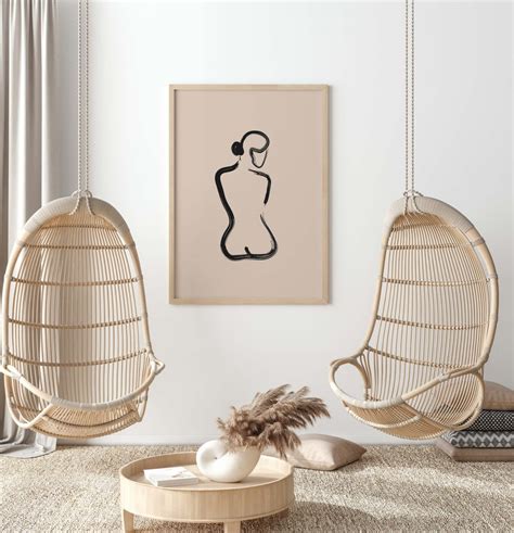 Naked Woman Wall Art Printable Poster Home Decor Nude Female Etsy