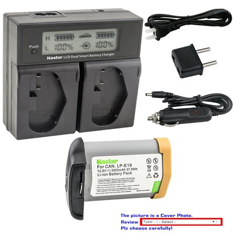 Kastar Fully Decoded Lp E Battery Lcd Dual Charger For Canon Lp E