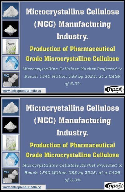 Microcrystalline Cellulose Mcc Manufacturing Industry Equity