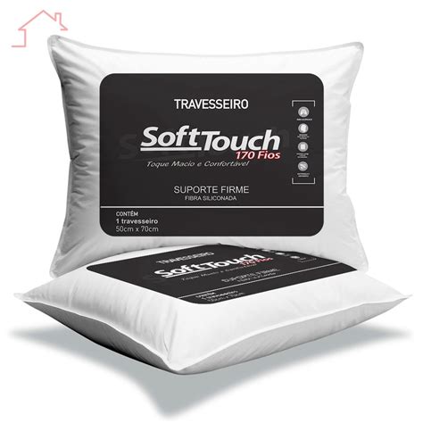 Travesseiro Soft Touch Antialergico Lavavel Kit 2 Uni Submarino