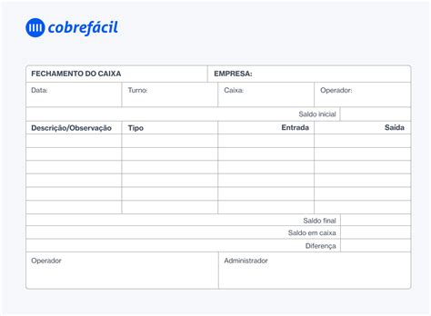 Passos Para Fazer Um Fechamento De Caixa Di Rio Cobre F Cil Blog