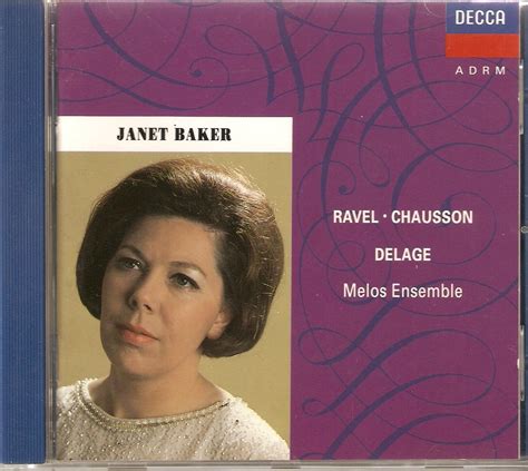 Ravel Chausson Delage French Songs Chanson Perp Tuelle Baker